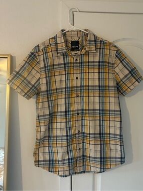 Men’s Prana Short Sleeve Button Up Shirt EUC